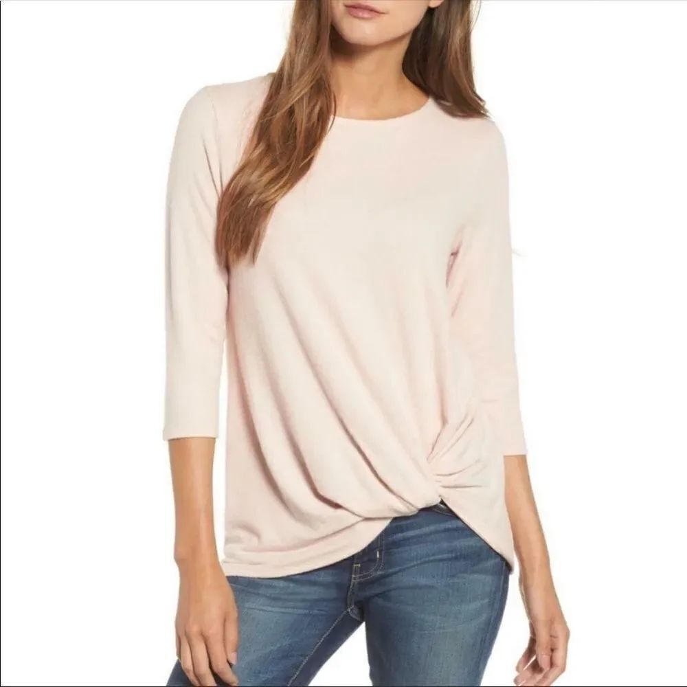 Gibson Cozy Twist Front Pullover Size Small